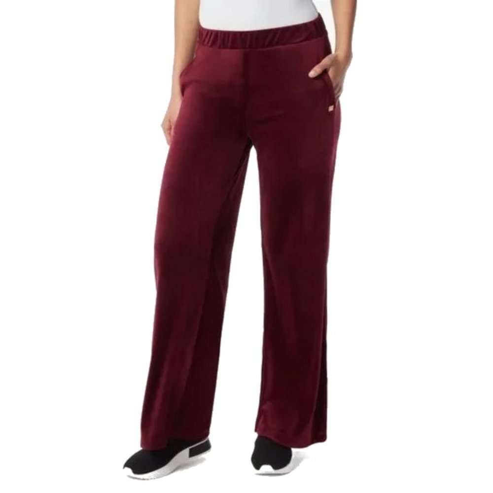 NWT Womens Size Medium or Large Anne Klein Pull On Wide Leg Stretch Velour Pants